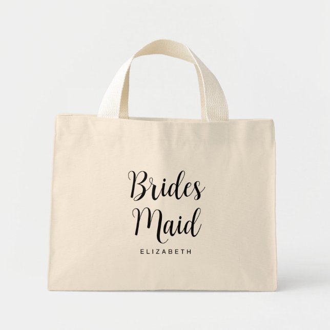 Bolsa Tote Mini Bridesmaid Bachelorette Modelo Womens Modern (Frente)