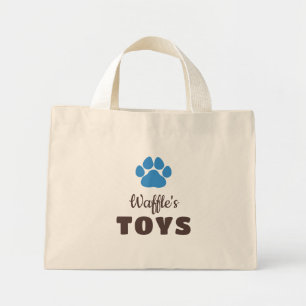 Bolsa Tote Mini Brinquedos com Nome do Cachorro com Impressão de P