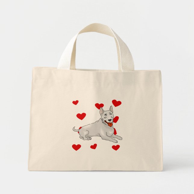 Bolsa Tote Mini Bull Terrier Love (Frente)
