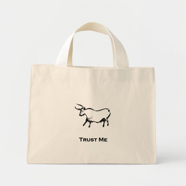 Bolsa Tote Mini Bull Trust Me Black (Frente)