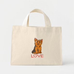Bolsa Tote Mini Cachorro Yorkie Cartoon Yorkshire Terrier Filhote 