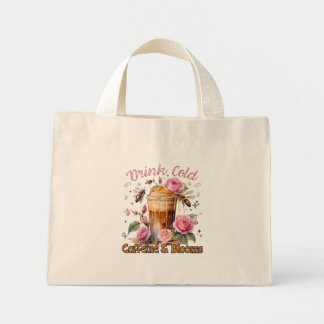Bolsa Tote Mini Cafeína e Blooms: café gelado