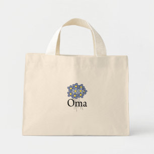 Bolsa Tote Mini Camiseta Oma Azul Bonito