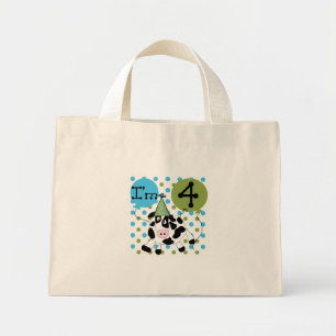 Bolsa Tote Mini Camisetas e presentes de aniversário do 4º anivers