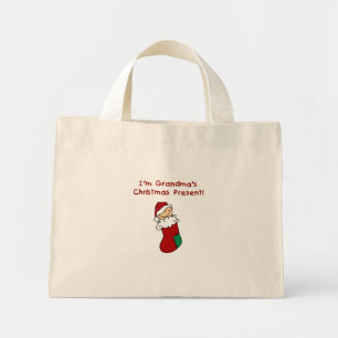 Bolsa Tote Mini Camisetas e presentes de Natal da avó