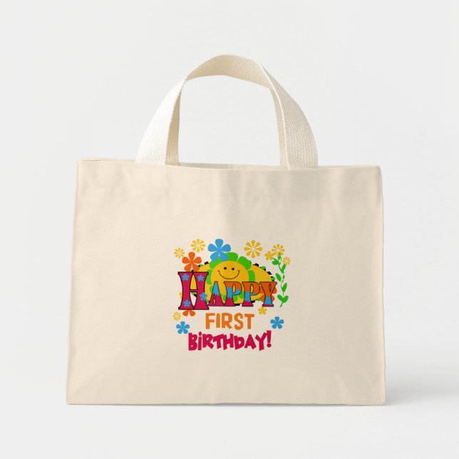 Bolsa Tote Mini Camisetas e presentes de primeiro aniversário aleg (Frente)