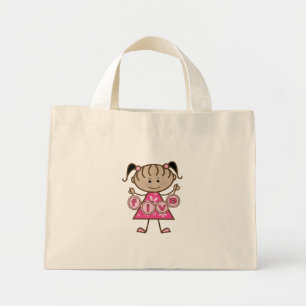 Bolsa Tote Mini Camisetas e presentes para 5 de menina