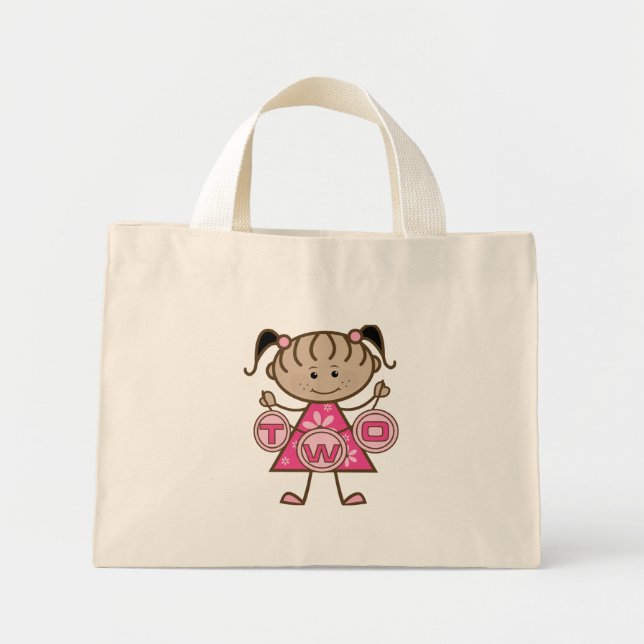 Bolsa Tote Mini Camisetas e presentes para segundos aniversários d (Frente)