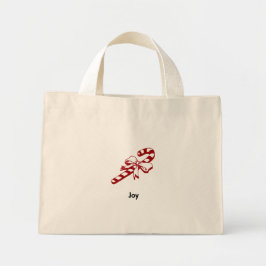 Bolsa Tote Mini Candy Cane Joy