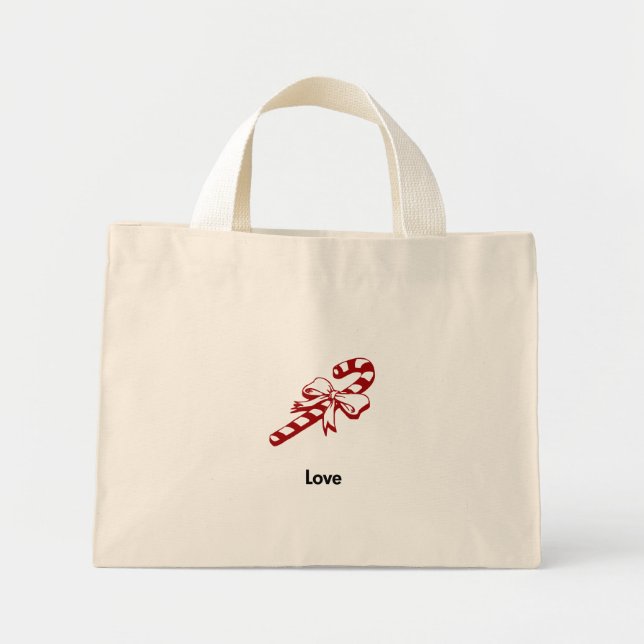 Bolsa Tote Mini Candy Cane Love (Frente)