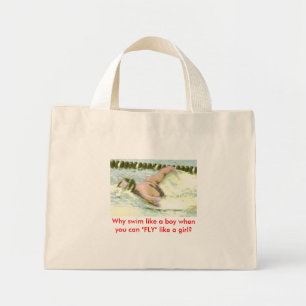 Bolsa Tote Mini Canvas "VOAR COMO UMA GAROTA"