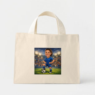 Bolsa Tote Mini Caricatura Personalizada de Futebol/Futebol com Fo