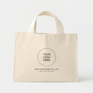 Bolsa Tote Mini Carregue o logotipo de site da Adicionar empresa a