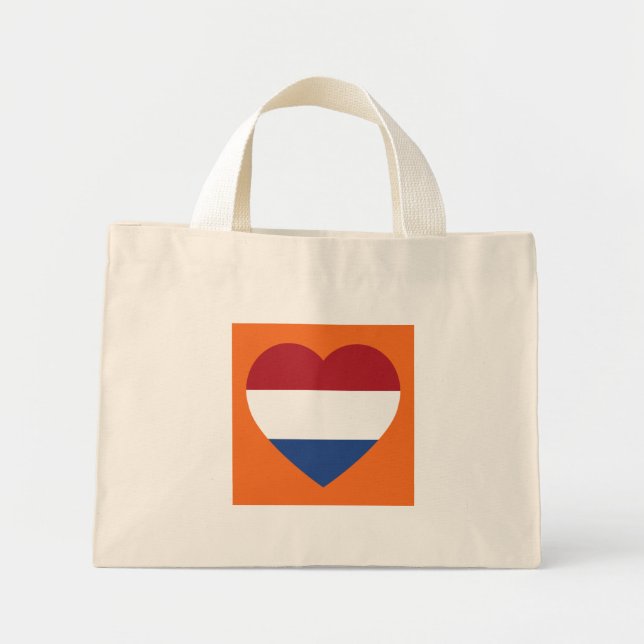 Bolsa Tote Mini Cartaz Holandês sobre o Tcnt Laranja (Frente)