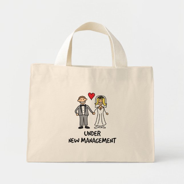 Bolsa Tote Mini Cartoon de Casamento - Sob Nova Administração (Frente)