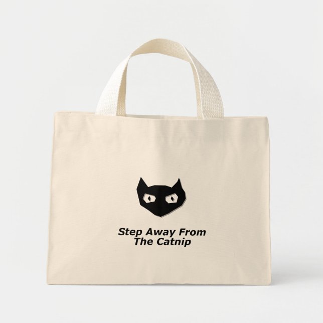 Bolsa Tote Mini Cat Boo Afasta-Se Do Catnip (Frente)