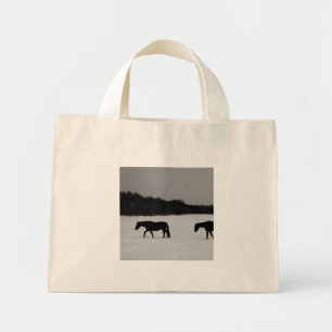 Bolsa Tote Mini Cavalos Em Snow Bagttcn