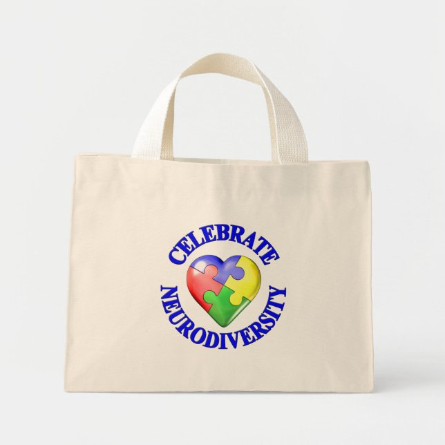 Bolsa Tote Mini Celebre a Neurodiversidade (Frente)