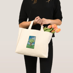 Bolsa Tote Mini Cérebro do pense verde