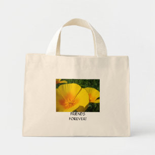 Bolsa Tote Mini CHRISTMAS OFERECE AMIGOS Poppies Tote Bag Gifts