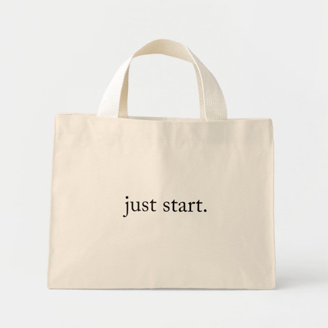 Bolsa Tote Mini Citação Inspiradora Minimalista (Frente)