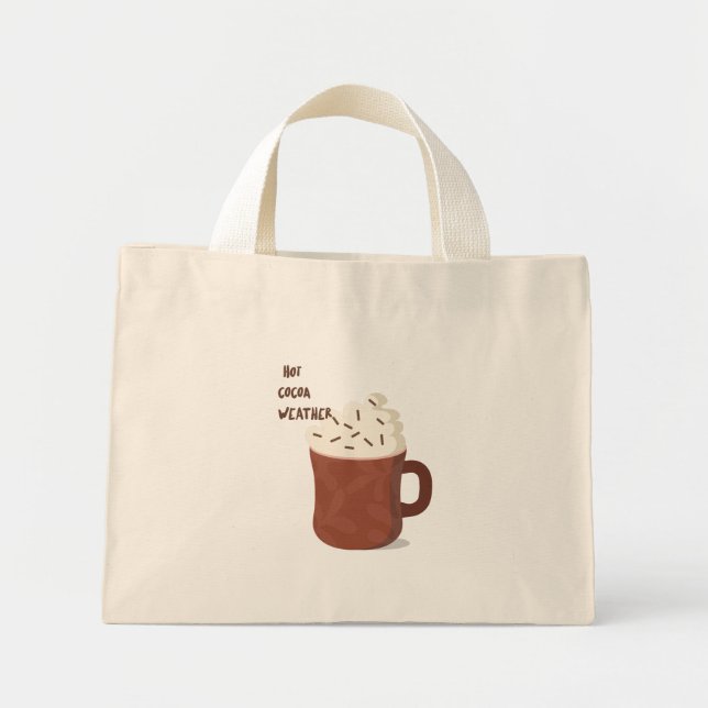 Bolsa Tote Mini Clima quente com cacau (Frente)