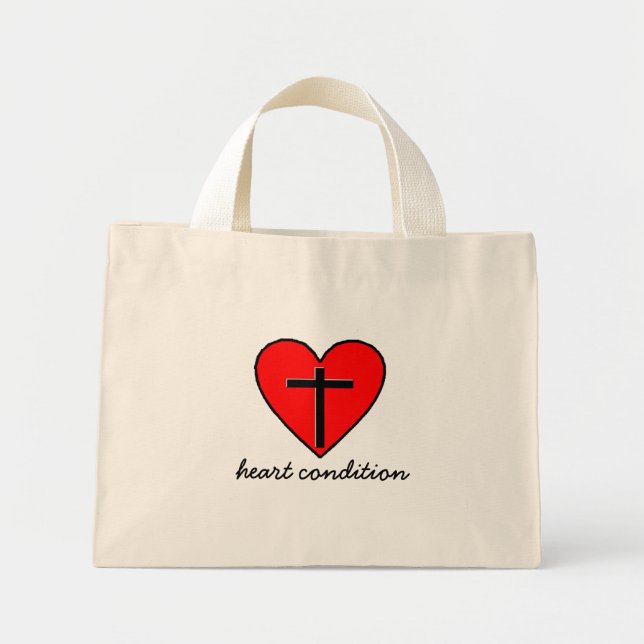 Bolsa Tote Mini condição cardíaca (Frente)