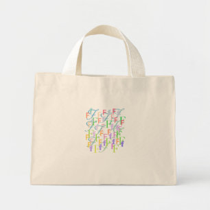 Bolsa Tote Mini Confete de Letras "F"