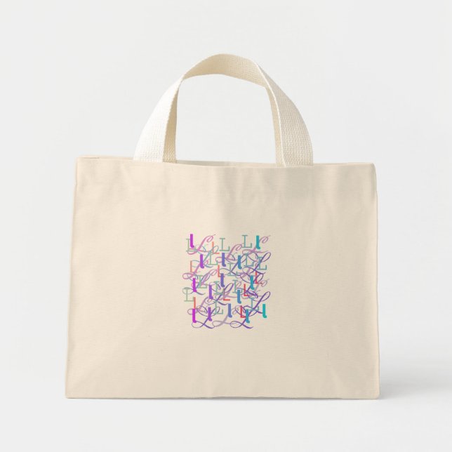 Bolsa Tote Mini Confete de Letras "L" (Frente)