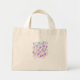 Bolsa Tote Mini Confete de Letras "P"