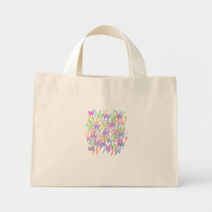 Bolsa Tote Mini Confete de Letras "W"