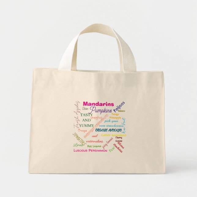 Bolsa Tote Mini Culinary Canvas Tote Bag (Frente)