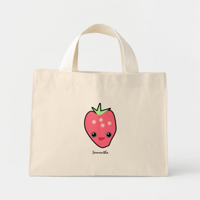 Bolsa Tote Mini Cute Kawaii Strawberry (Frente)