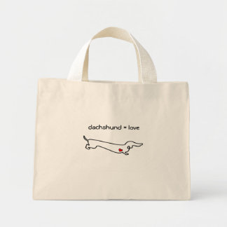 Bolsa Tote Mini Dachshund = Amor