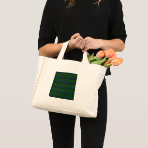Bolsa Tote Mini DESENHAR MODERN-abstrato em mosaico verde-oliva Mi