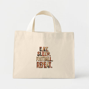 Bolsa Tote Mini Design de Fã de Futebol Vintage Gráfico de Futeb