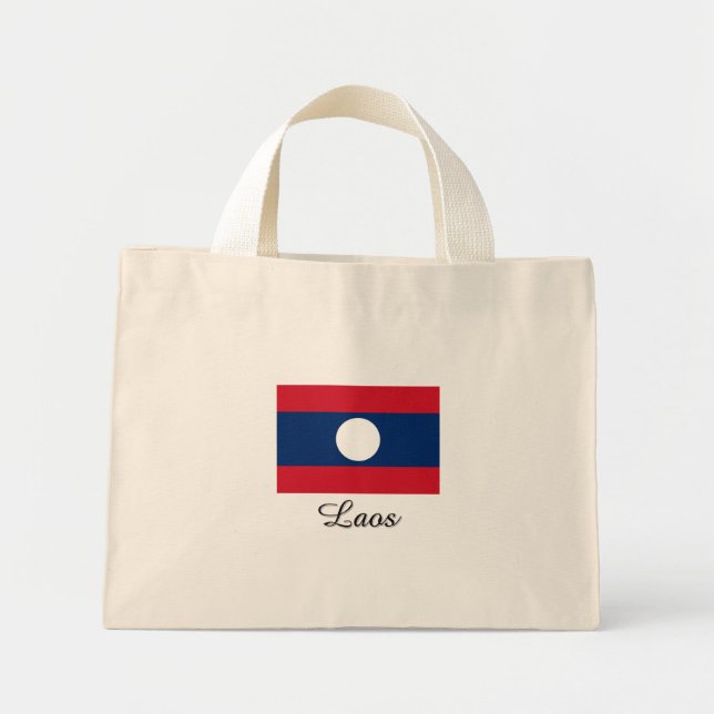 Bolsa Tote Mini Design de Sinalizador Laos (Frente)