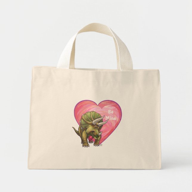 Bolsa Tote Mini Dia de os namorados Triceratops (Frente)