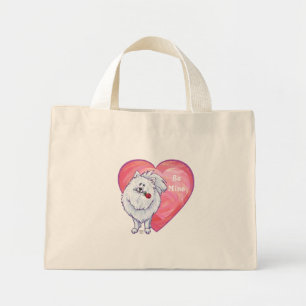 Bolsa Tote Mini Dia dos namorados branco de Pomeranian