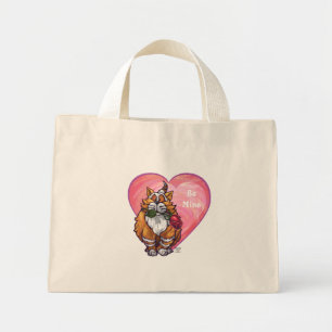 Bolsa Tote Mini Dia dos Namorados do Gato Gengibre