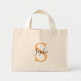 Bolsa Tote Mini Elegant Script Custom Name Personalized Gift