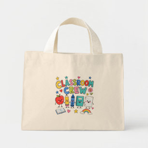 Bolsa Tote Mini Equipe de Sala de Aula Fofa Decoração para Profess