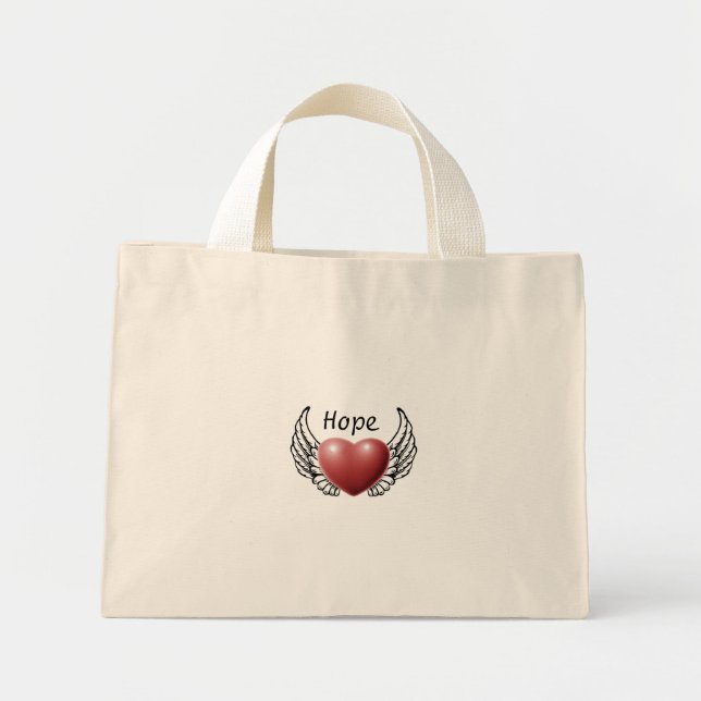 Bolsa Tote Mini Esperança no Angel Wings Tote Bag (Frente)