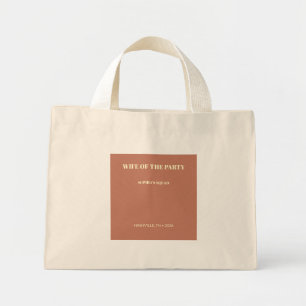 Bolsa Tote Mini Esposa Chic Terracota da Festa Despedida de Soltei