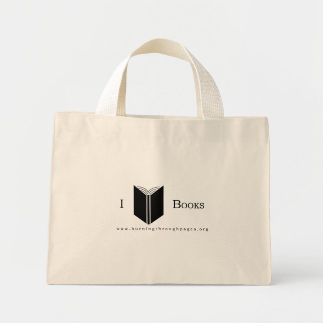 Bolsa Tote Mini Eu Adoro Livros (Frente)