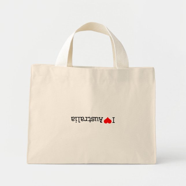 Bolsa Tote Mini Eu Amo a Austrália (Frente)