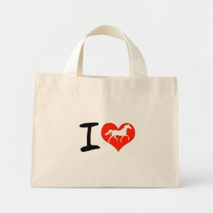Bolsa Tote Mini Eu amo cavalos