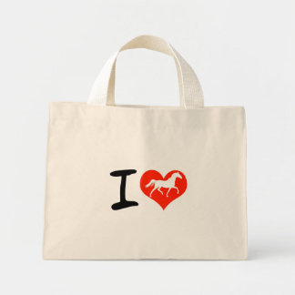 Bolsa Tote Mini Eu amo cavalos