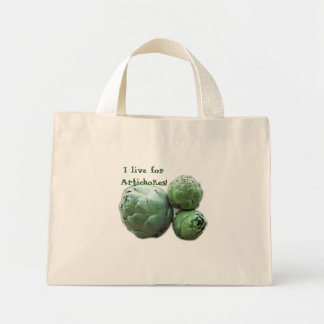 Bolsa Tote Mini Eu moro por Artichokes! Marca de Tote