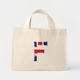Bolsa Tote Mini F Monograma sobreposto à bandeira da Union Jack tt